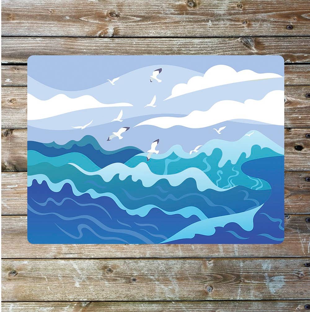 Seawater blue ocean art Metal Sign Plaque