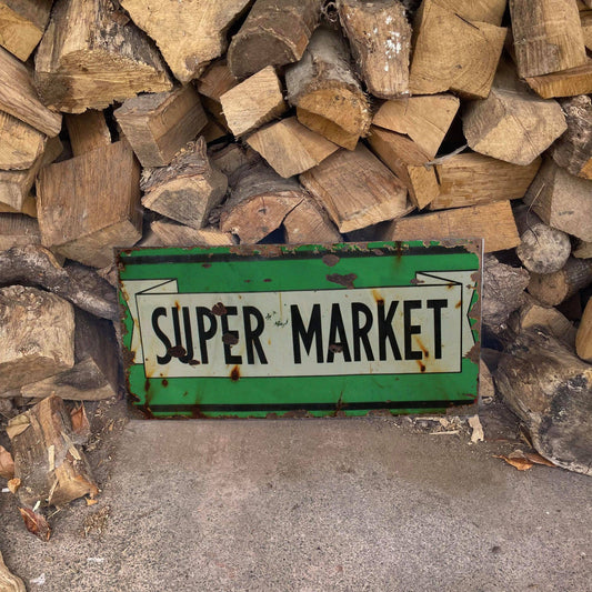 Super Market - | Metal Wall Sign
