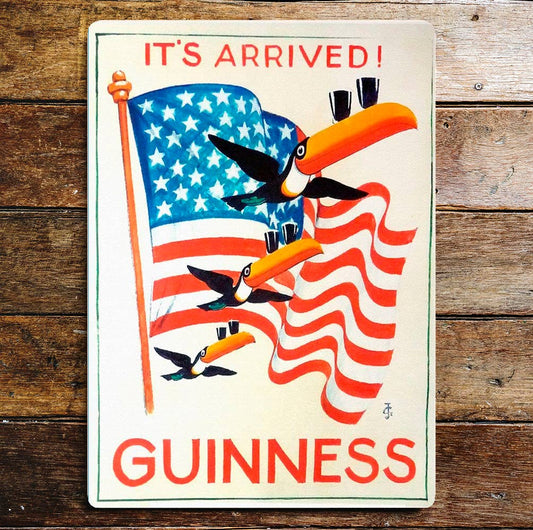 It's Arrived Guinness | Metal Advertising Wall Sign