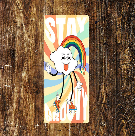 Stay Groovy Rainbow Fun Sun Lifestyle Art | Metal Sign