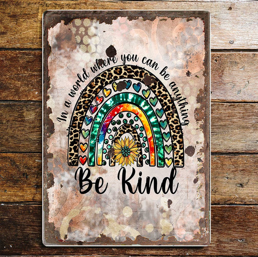 Be Kind motivational art | Metal Wall Sign