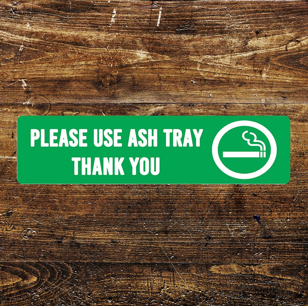Use Ashtray Pub Smoking Area Sign Metal Long Sign Plaque