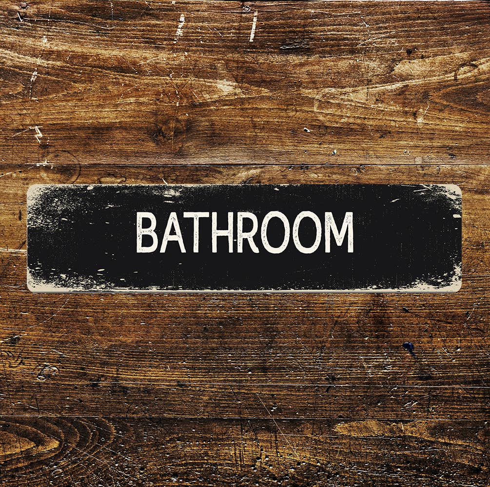 Bathroom Pub Bar Sign | Metal Sign Plaque Long