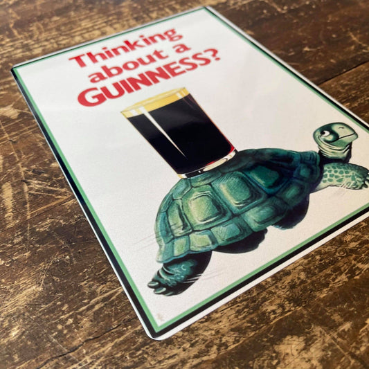 Thinking about Guinness Turtle Tortoise Metal Sign