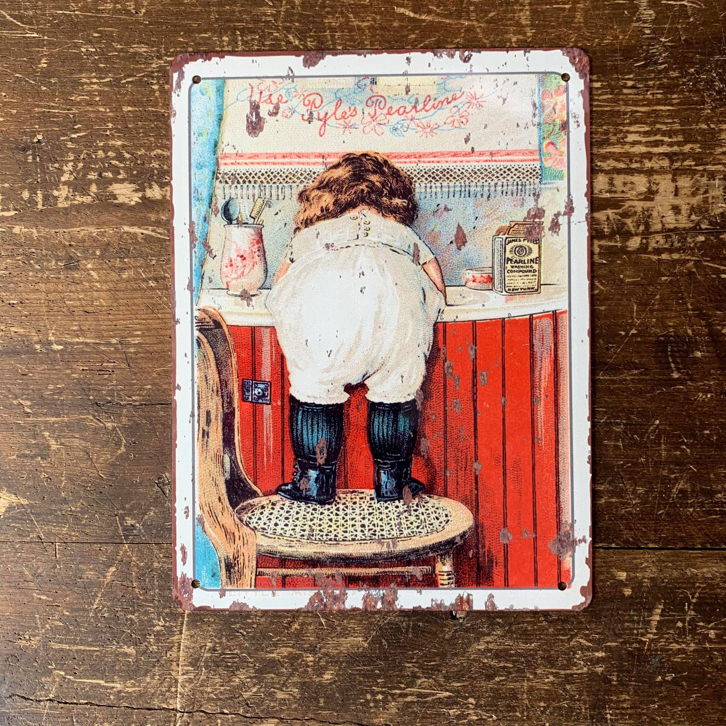 skating penguin Metal Sign Plaque