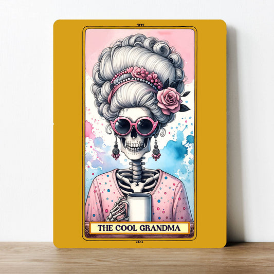 The Cool Grandma Galaxy Tarot | Metal Sign Plaque