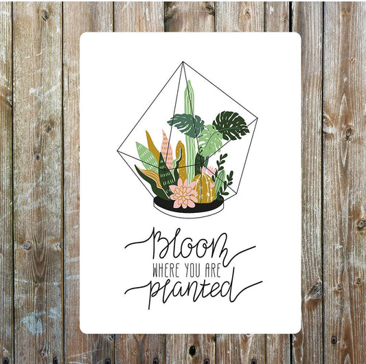 Motivational gardening art | Metal Sign Plaque