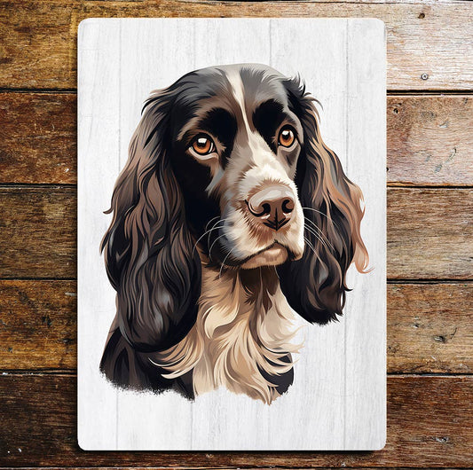 English Springer Spaniel Hunting Dog | Metal Sign Plaque
