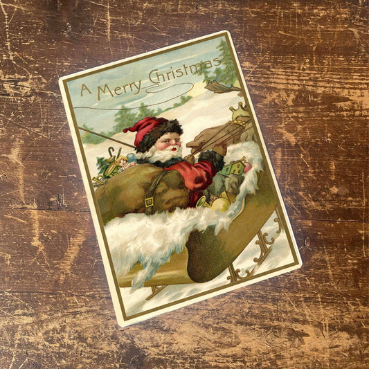 Merry Christmas Vintage Christmas Father | Metal Sign
