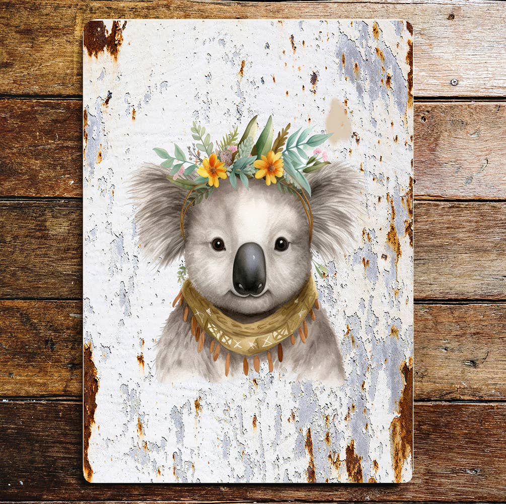 Koala Bear Wildlife Nature Lifestyle Fun | Metal Sign Plaque