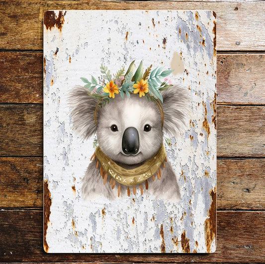 Koala Bear Wildlife Nature Lifestyle Fun | Metal Sign Plaque