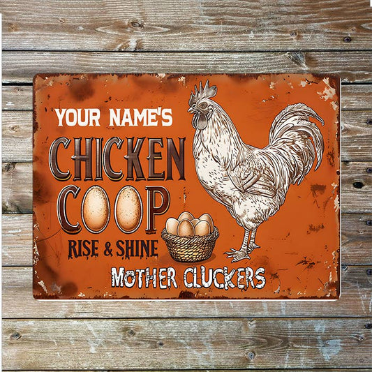 Chicken Coop Name Custom Personalised | Metal Wall Sign