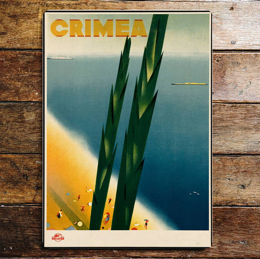 Crimea Sea Beach Sunshine | Metal Sign Plaque