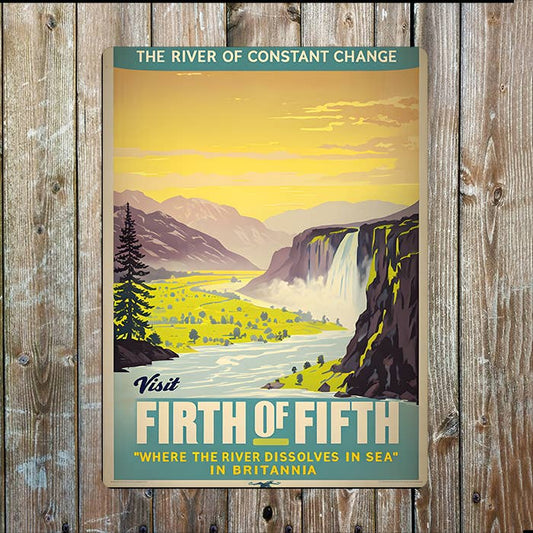 Firth Of Firth Travel Poster Style Metal Sign Plaque