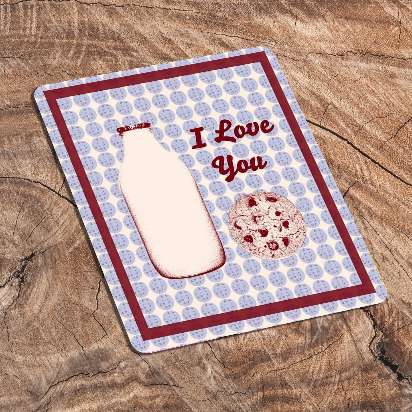 Quote "I Love you Like Milk and Cookies" Metal Sign