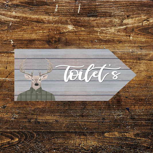Toilet Directions Mr Stag | Metal Sign