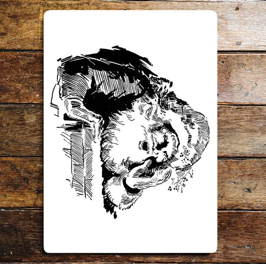 Santa Chimney Christmas Metal Wall Sign