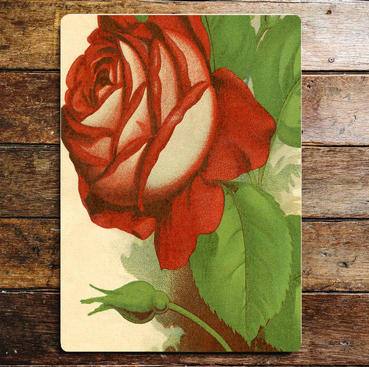 Roes Red Stem Metal Wall Sign