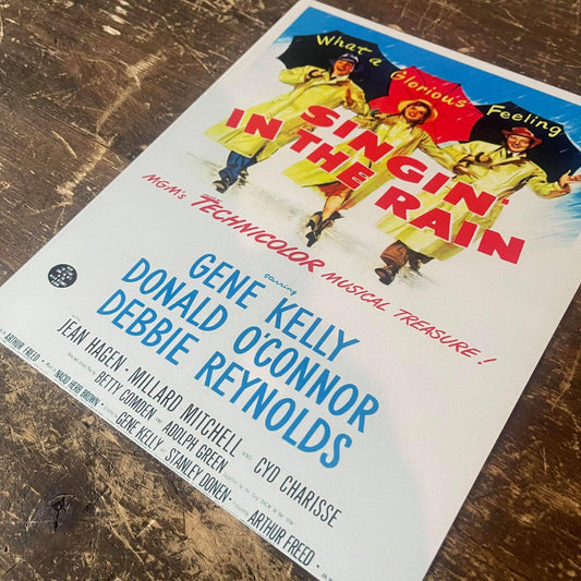 Singing In The Rain Metal Movie Sign