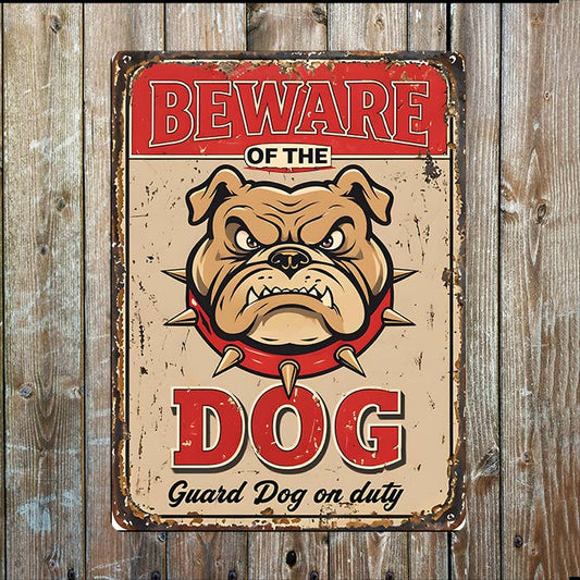 Beware Of The Dog Guard On Duty | Metal Sign Plaque