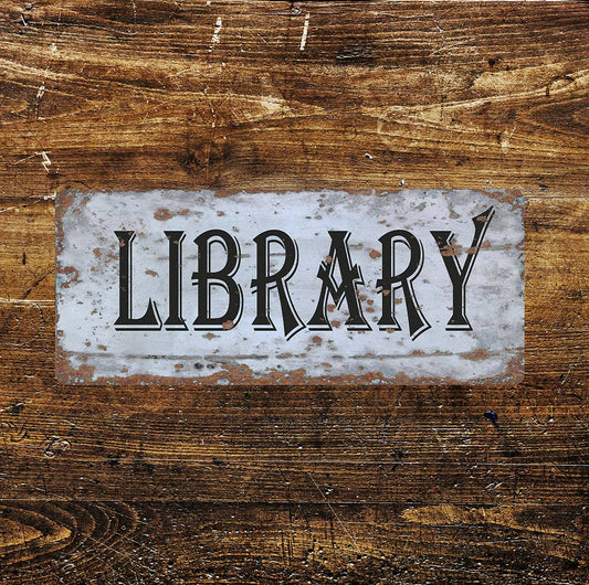 LIBRARY Notice Novelty Fun | Metal Sign