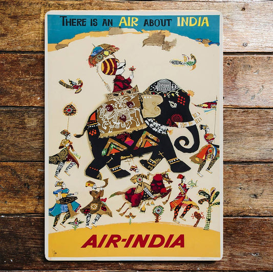 There Is An Air About India Elephants Metal Sign Plaque