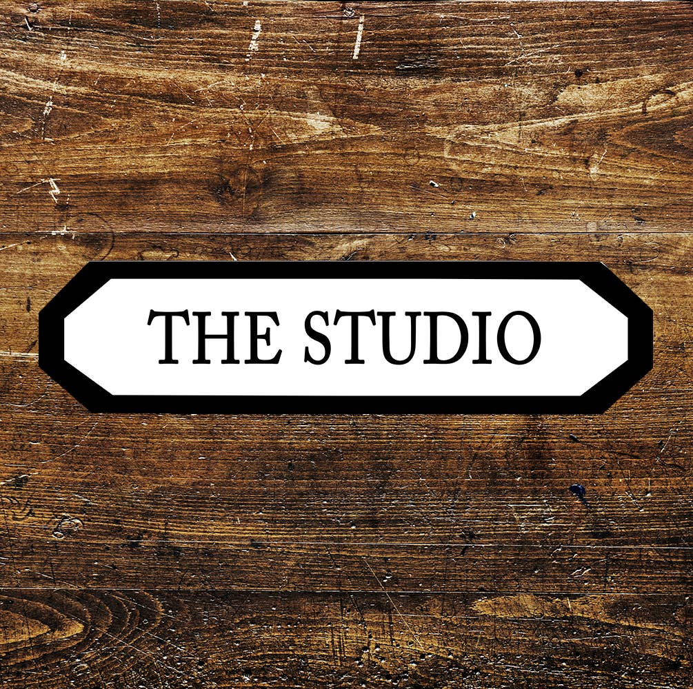 The Studio Sign Metal Long Sign Plaque