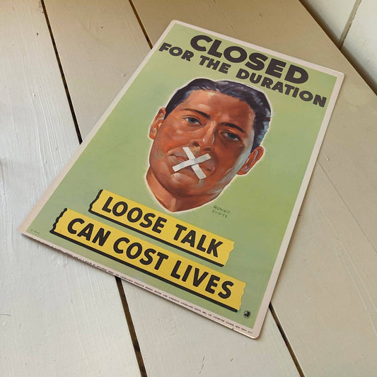 Loose Talk Can Cost Lives | Metal Sign