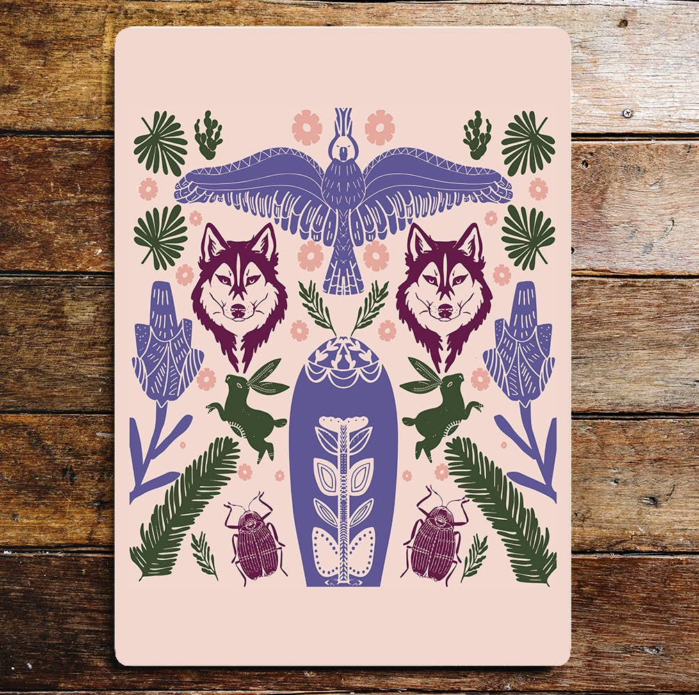 Wolf Nature Art | Metal Sign Plaque