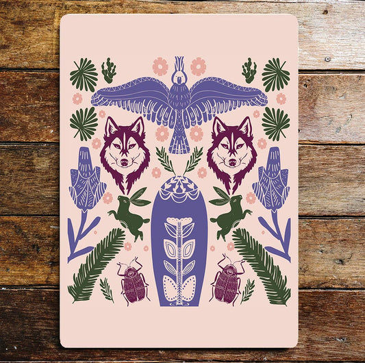 Wolf Nature Art | Metal Sign Plaque