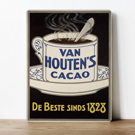 Van Houtens Cacao Hot Chocolate | Metal Sign Plaque