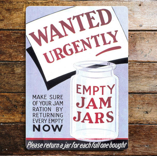 Wanted Urgently Empty Jam | Metal Sign