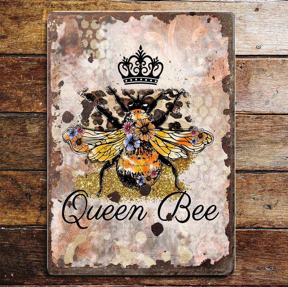 Queen Bee art Metal Sign Plaque