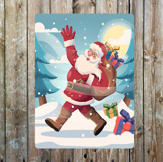 Happy Father Christmas Art | Metal Sign Plaque