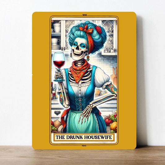The Drunk Housewife Tarot | Metal Sign Plaque