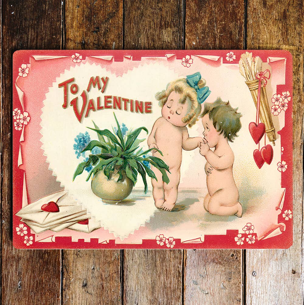 Valentine kiss hand   | Metal Sign Plaque