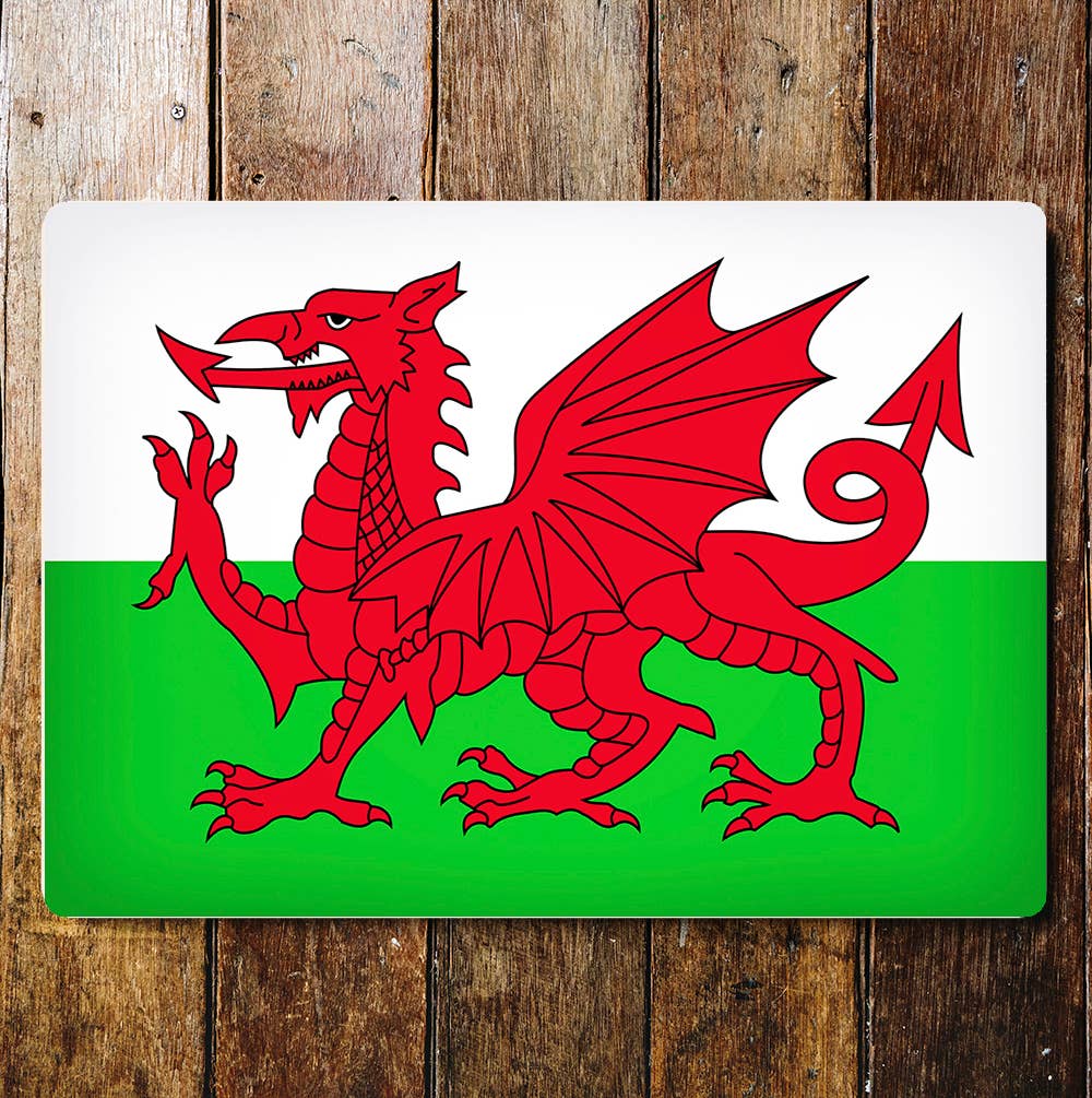 Welsh Flag Dragon | Metal Wall Sign