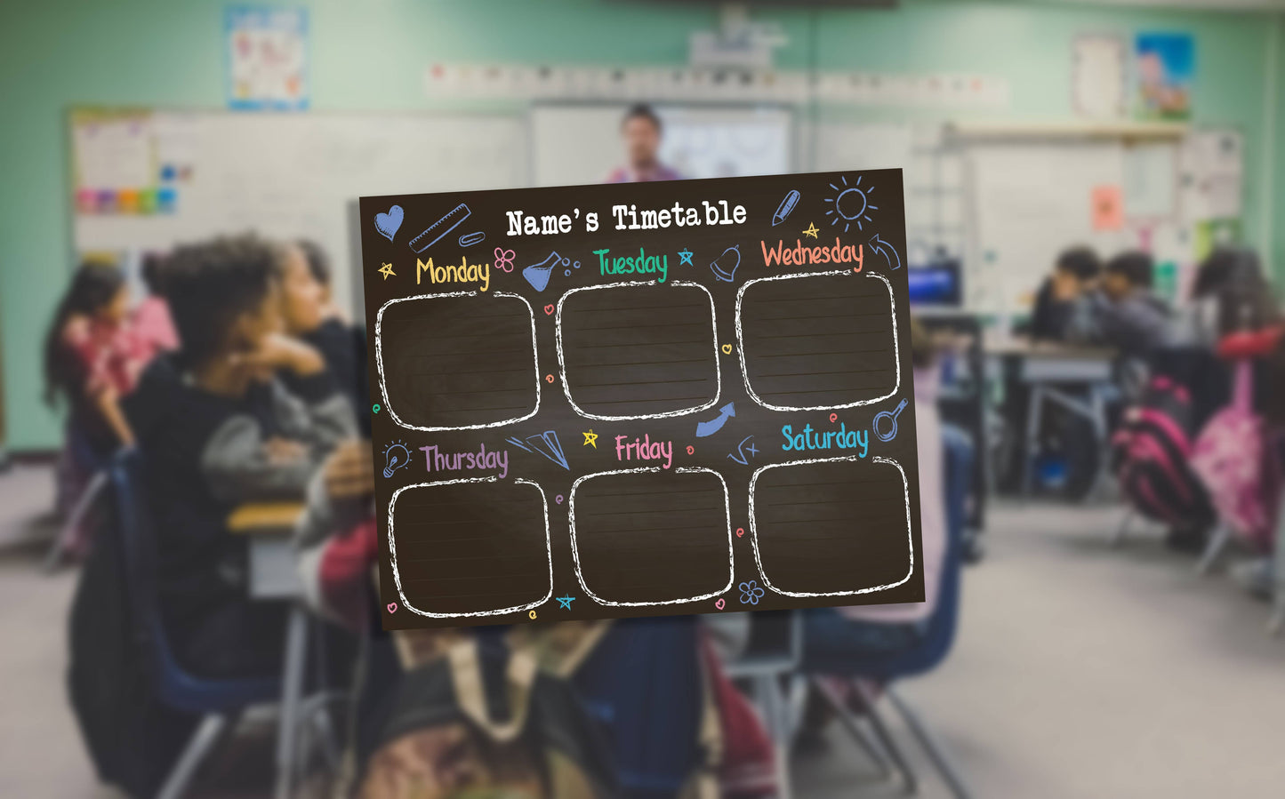 kids timetable Weekly Planner Whiteboard To Do List Notes