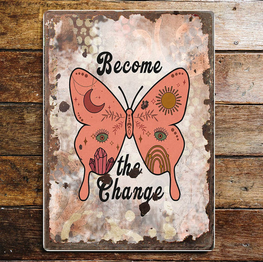 Butterfly motivational lifestyle | Metal Wall art Sign