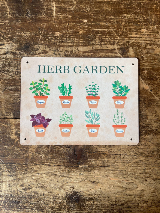 Herb Garden | Metal Sign Humorous Plaque