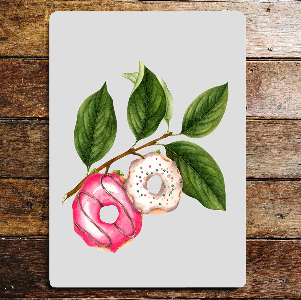 Doughnuts on a branch | Metal Sign Plaque