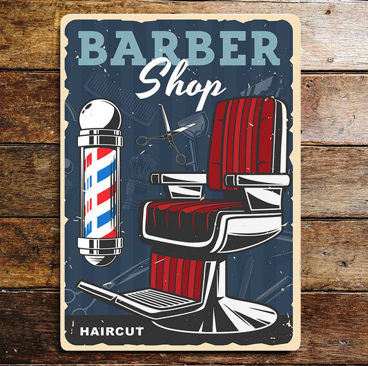Barber shop haircut | Metal Sign Plaque