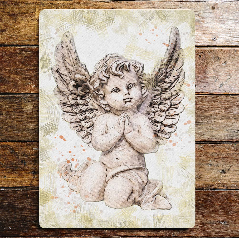 Angel Cute Cherub Angelic | Metal Wall Sign