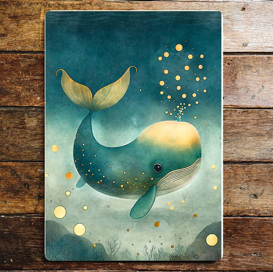 Whale art | Metal Sign Plaque