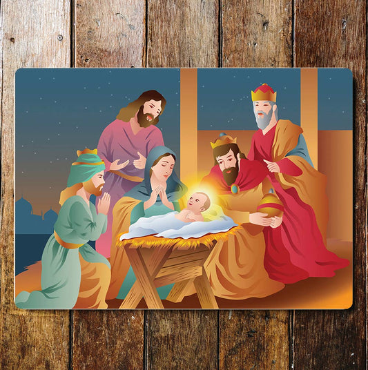 Christmas nativity wall art | Metal Sign Plaque