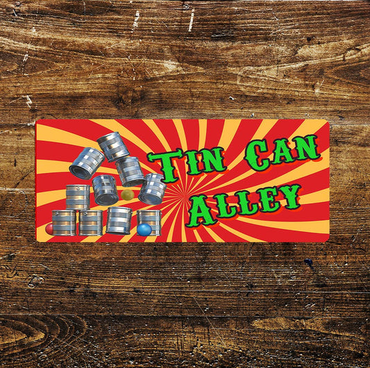 TIN CAN ALLEY Notice Game's Room art | Metal Sign