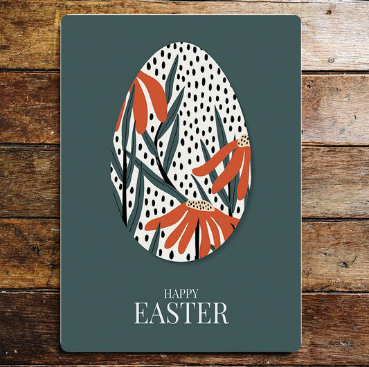 Easter egg happy Easter wall art | Metal Sign Plaque