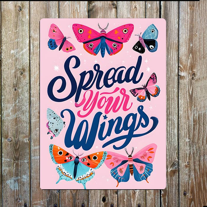Spread Your Wings Butterflies Butterfly Metal Sign Plaque