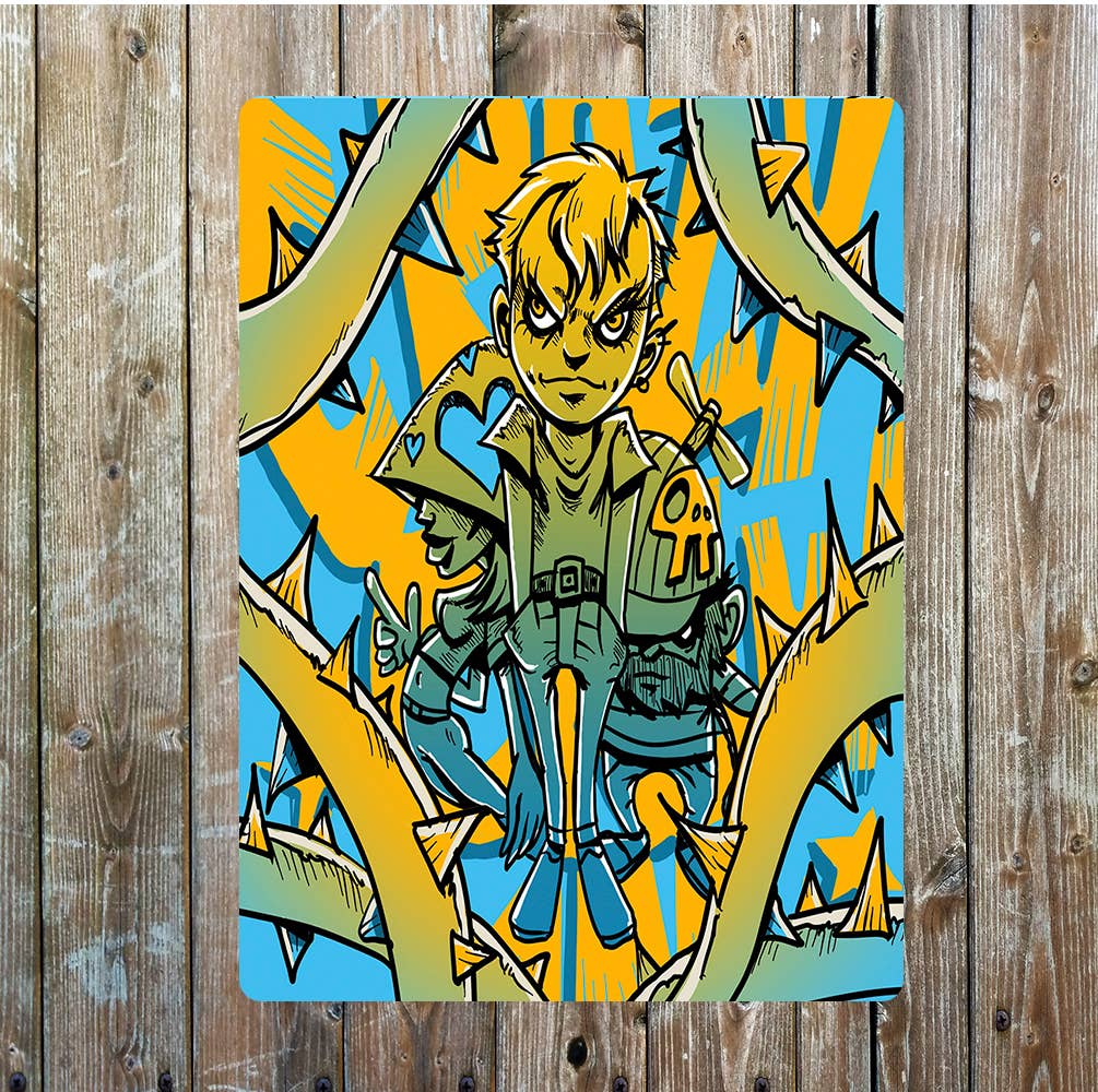 Pop art bad boy lifestyle Metal Sign Plaque