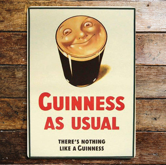 Guinness As Usual | Metal Advertising Wall Sign